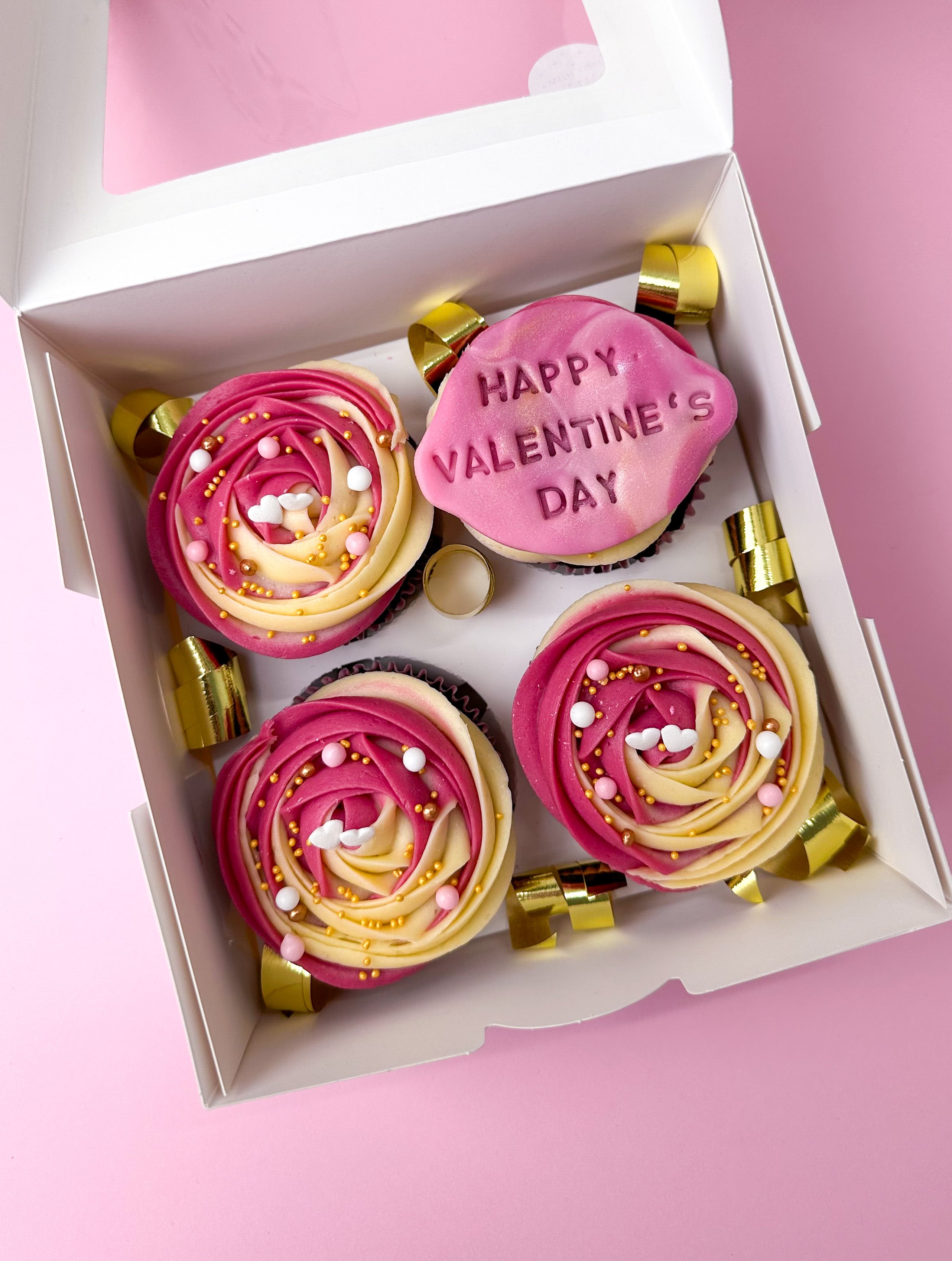 Cupcake Box for 6 cupcakes | Valentine Theme | Pack of 25 — Esslly