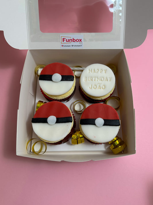 Cupcake Box | Pokemon Pokeball Theme
