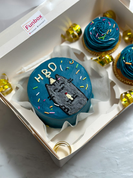 Bento + Cupcake Combo Box | Festive Kitty Theme